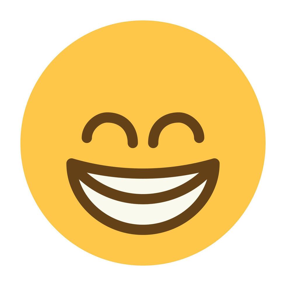 Grinning face with smiling eyes emojis icon vector