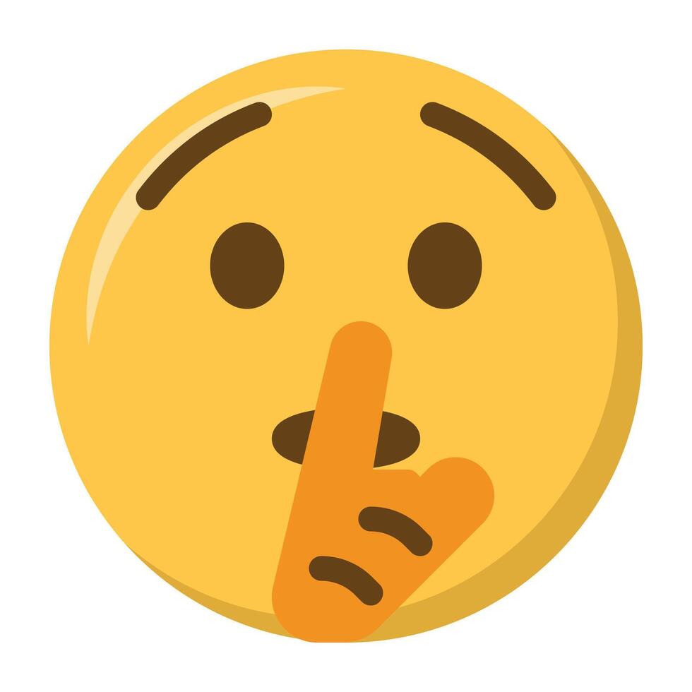 callando cara emoji icono vector