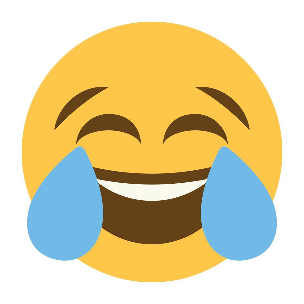 Laughing Out Loud emoji icon vector