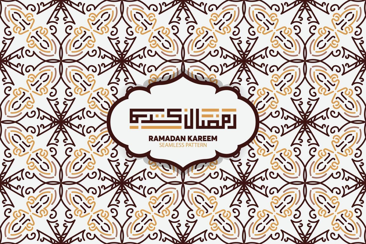 Ramadán kareem sin costura modelo antecedentes. islámico saludo tarjeta modelo con Ramadán para fondo de pantalla diseño. póster, medios de comunicación bandera. vector
