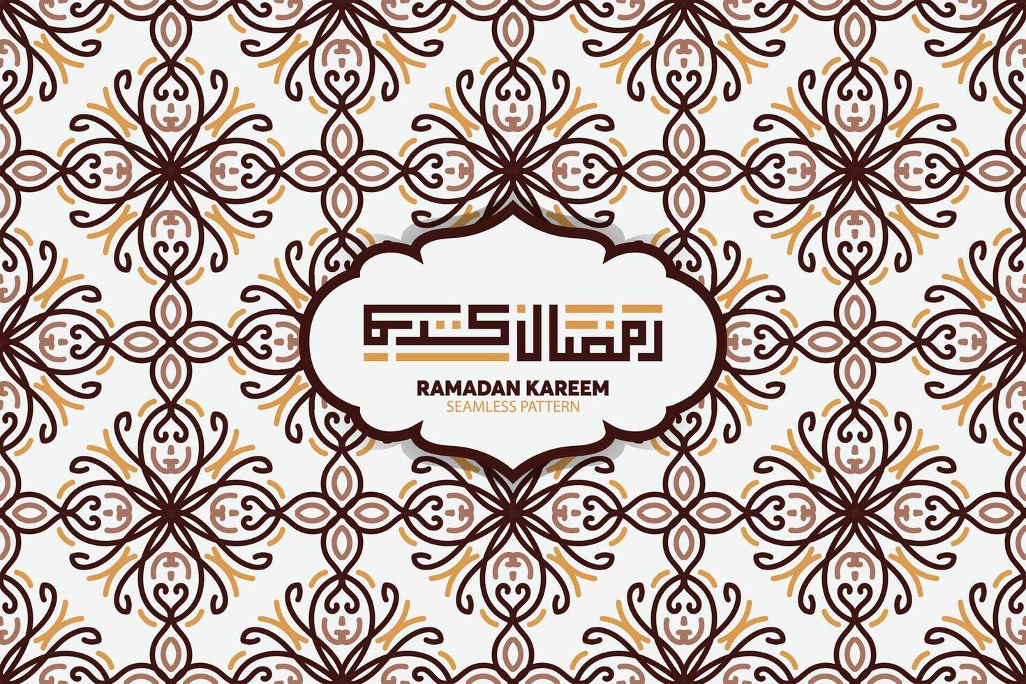 Ramadán kareem sin costura modelo antecedentes. islámico saludo tarjeta modelo con Ramadán para fondo de pantalla diseño. póster, medios de comunicación bandera. vector