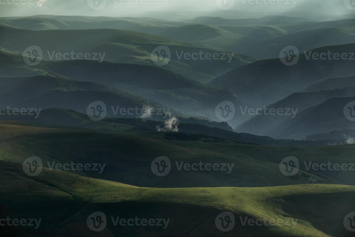 Background of hills at sunset photo