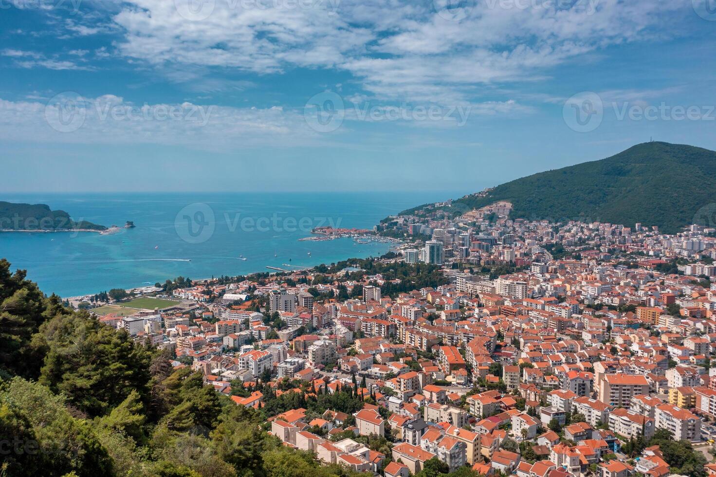 Aerial view of Budva photo