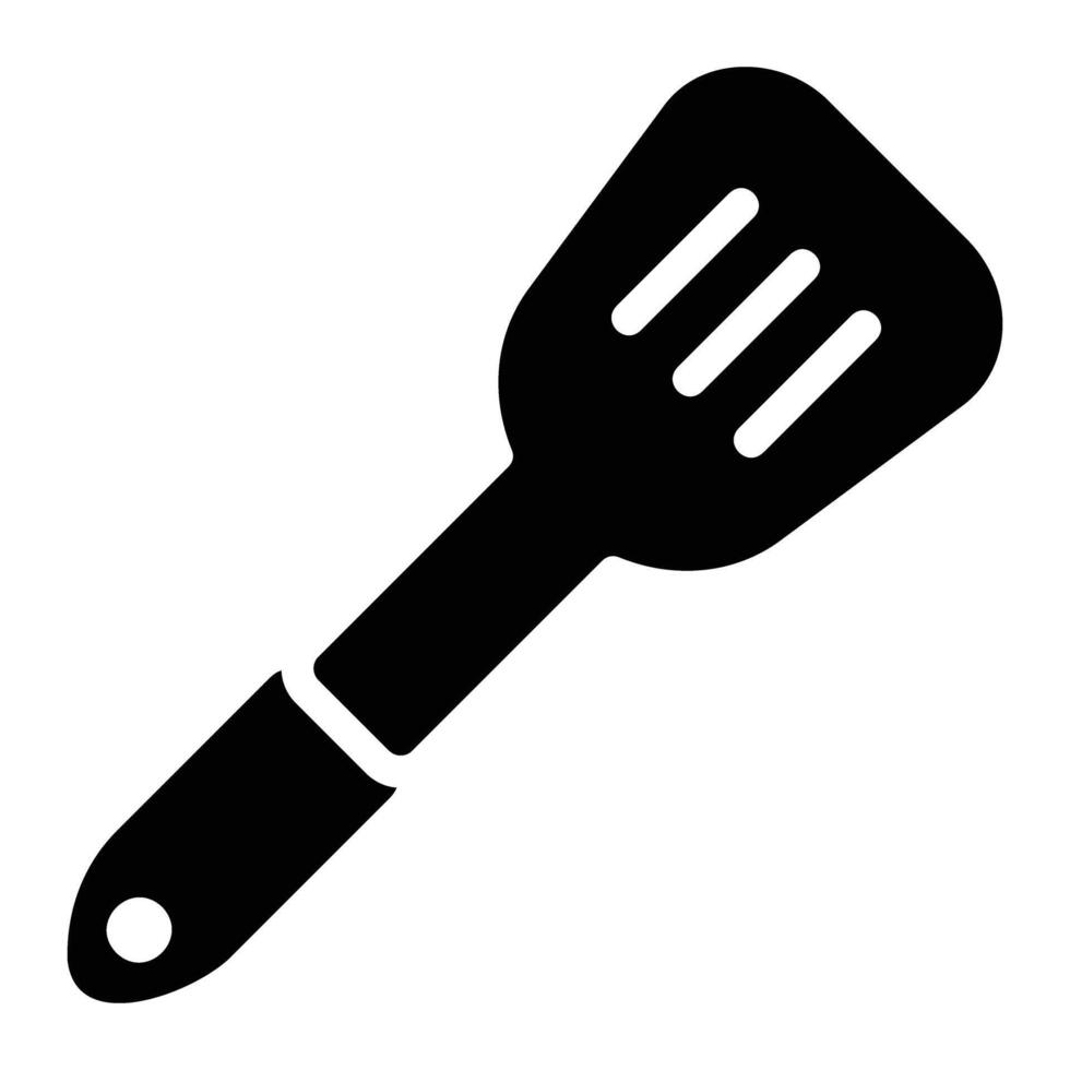 spatula Glyph Icon Background White vector