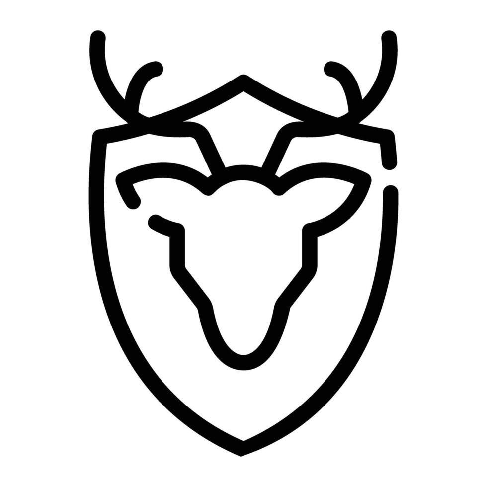 deer Line Icon Background White vector