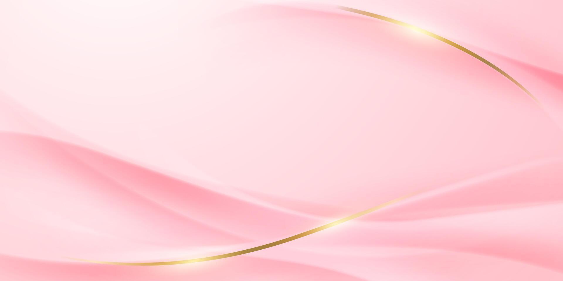 pink abstract background with luxury golden elements vector illustration