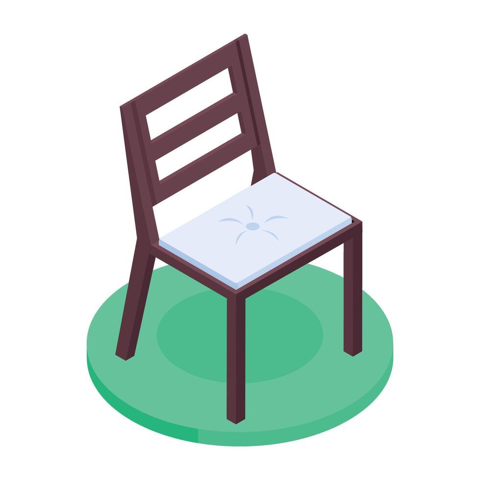 Modern Furniture Isometric Icon vector