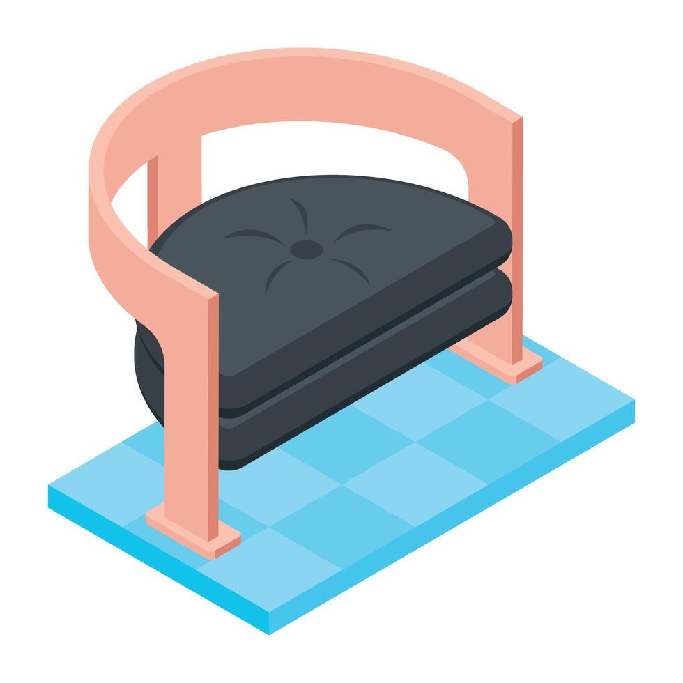Room Furniture Isometric Icon vector