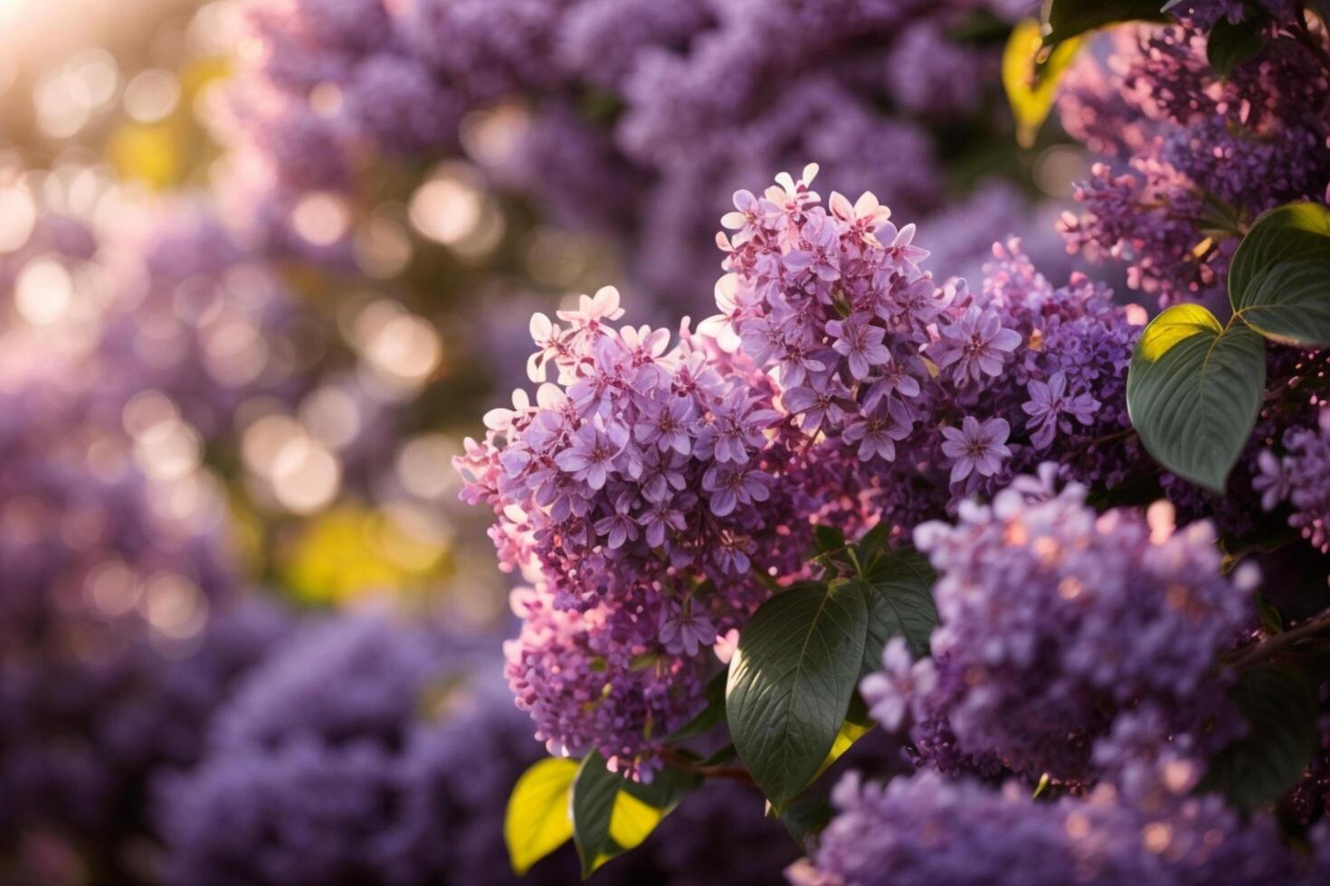 AI generated Lilac Flower Wallpaper photo