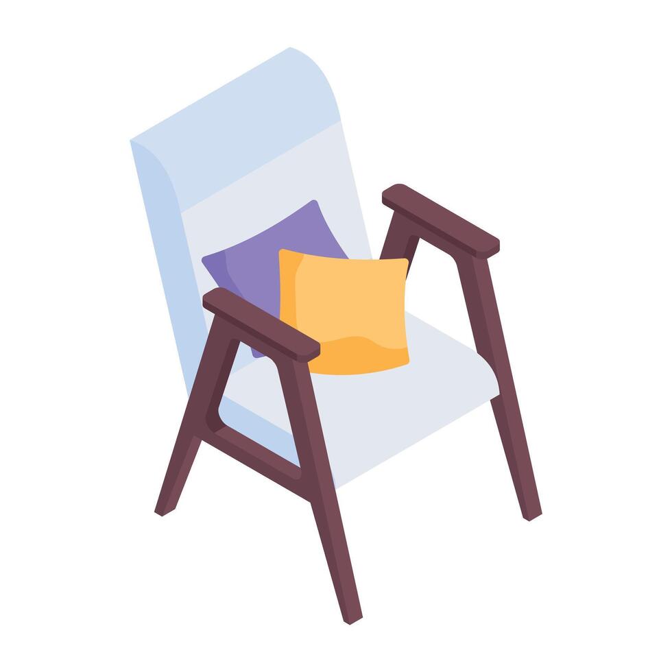 Modern Furniture Isometric Icon vector