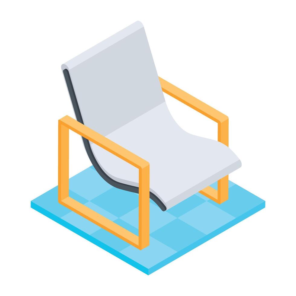 Room Furniture Isometric Icon vector