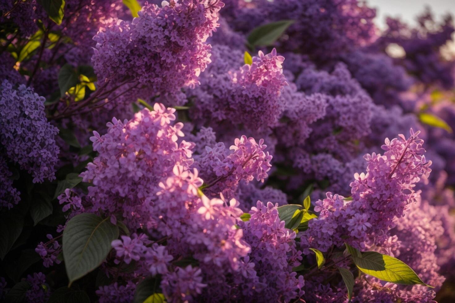 AI generated Lilac Flower Wallpaper photo