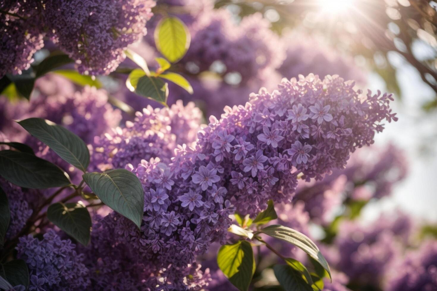 AI generated Lilac Flower Wallpaper photo