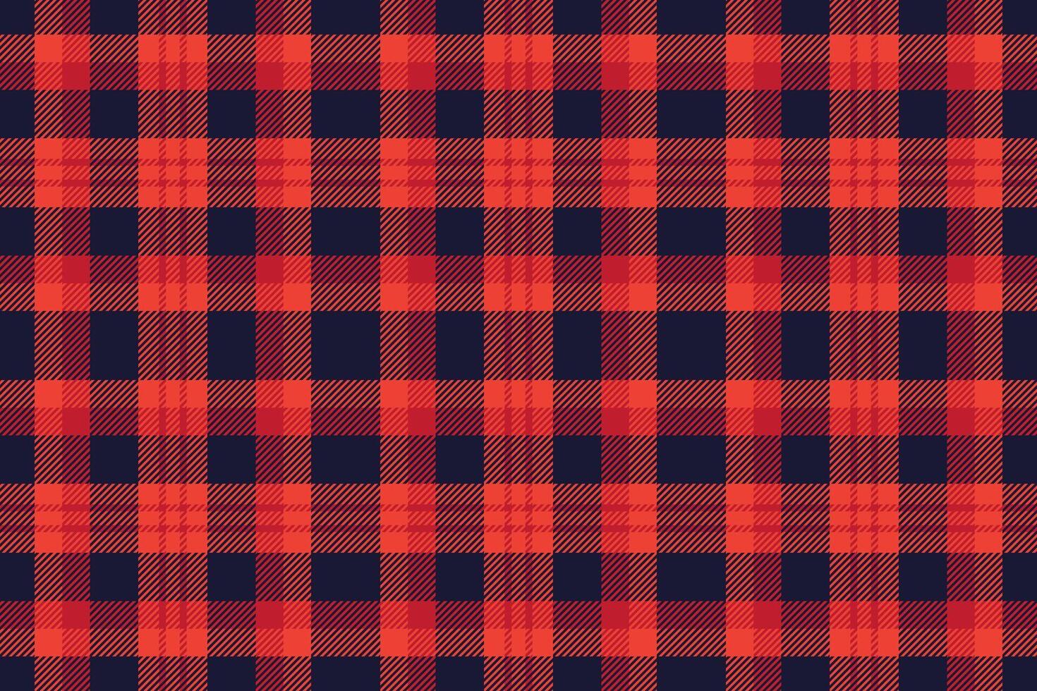 Plaid background, check seamless pattern in red. Vector fabric texture for textile print, wrapping paper, gift card or wallpaper.