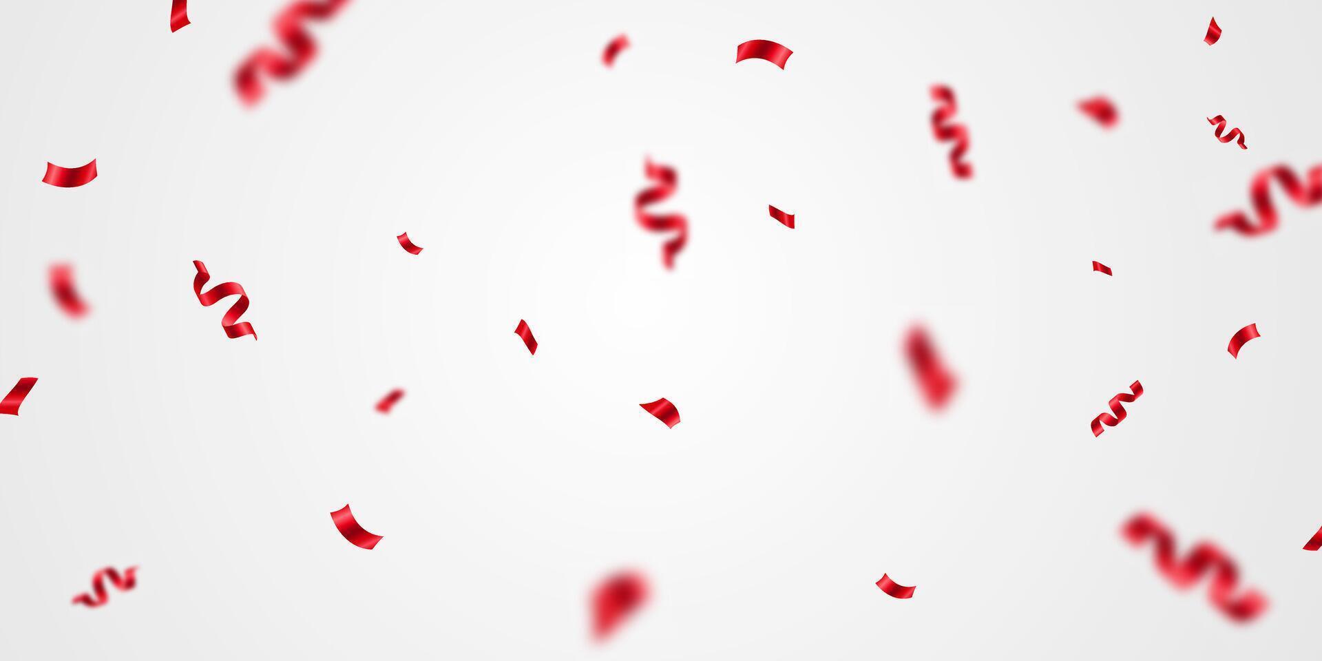 confetti background Beautiful red color for celebration party vector illustration