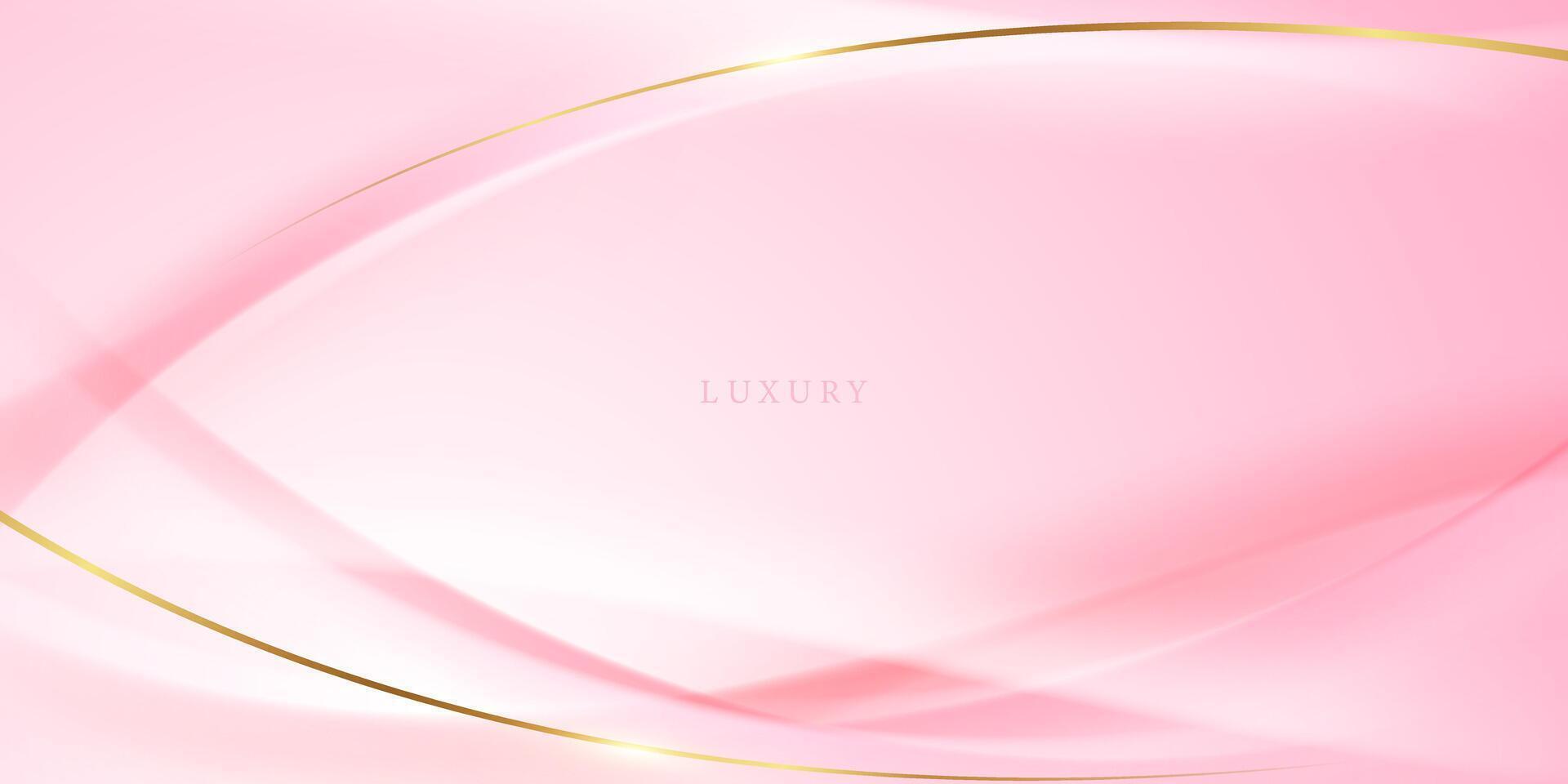 pink abstract background with luxury golden elements vector illustration