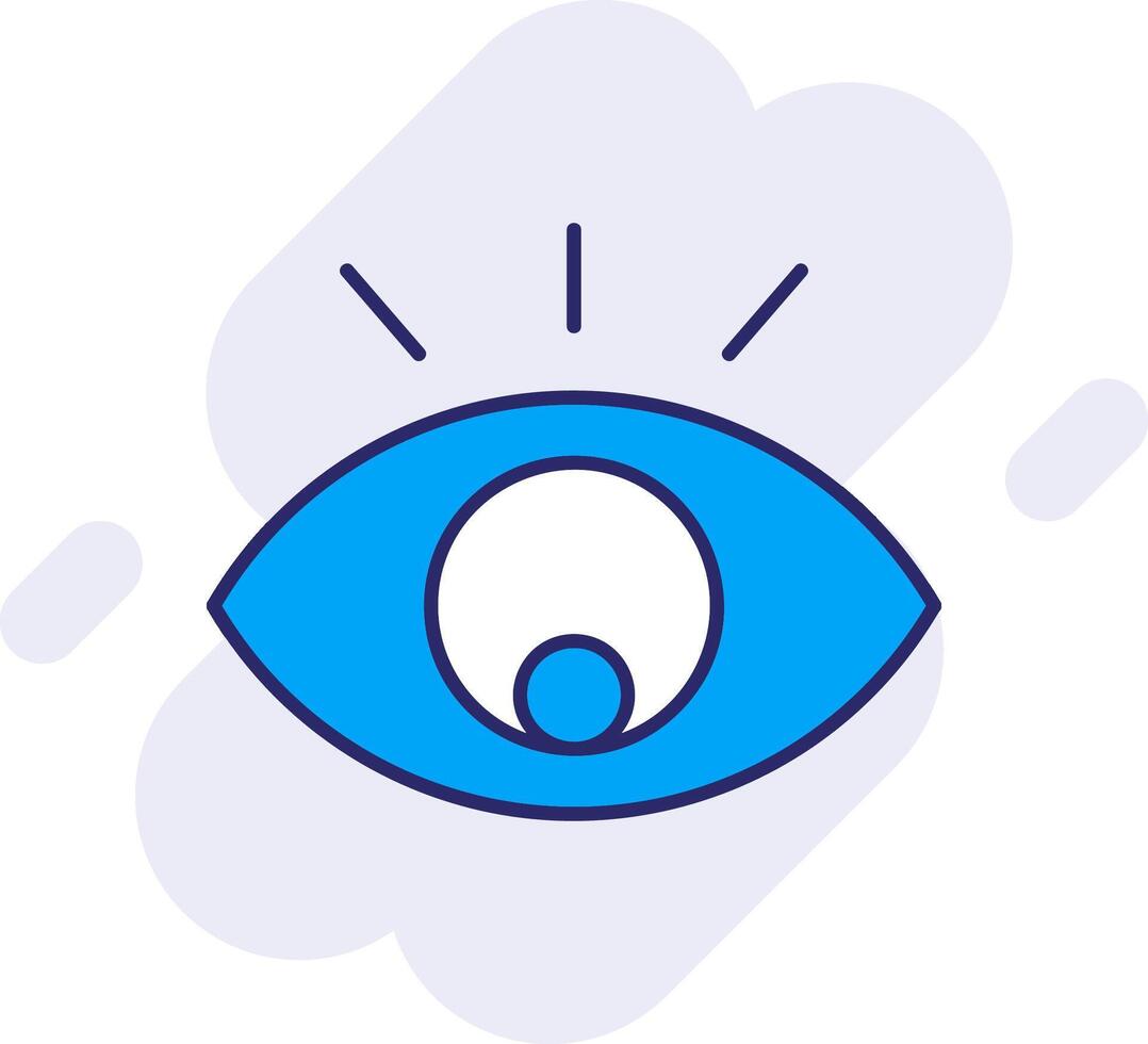 Eye Line Filled Backgroud Icon vector