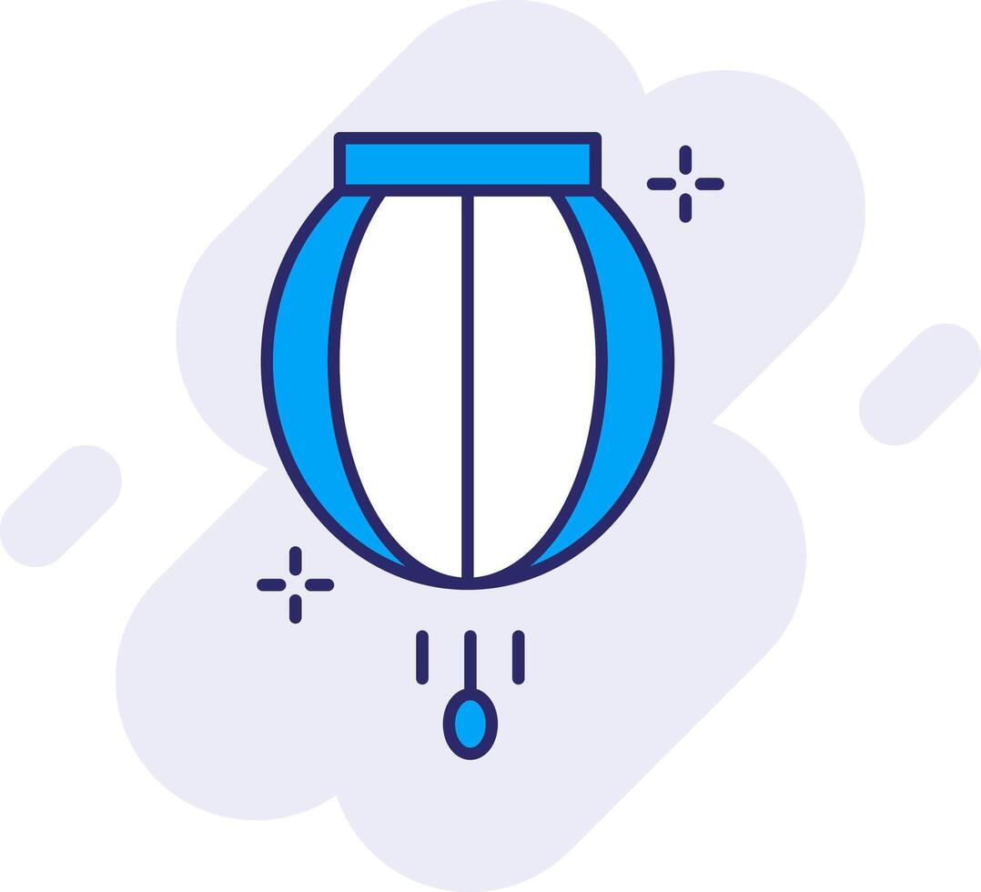 Lantern Line Filled Backgroud Icon vector