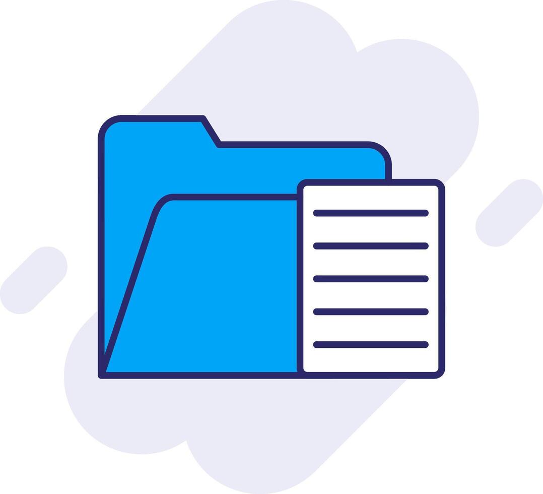 Document Line Filled Backgroud Icon vector