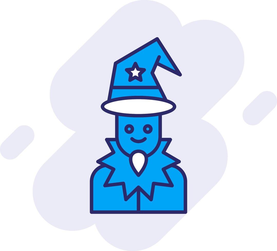 Wizard Line Filled Backgroud Icon vector