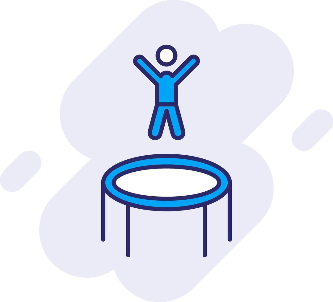 Trampoline Line Filled Backgroud Icon vector