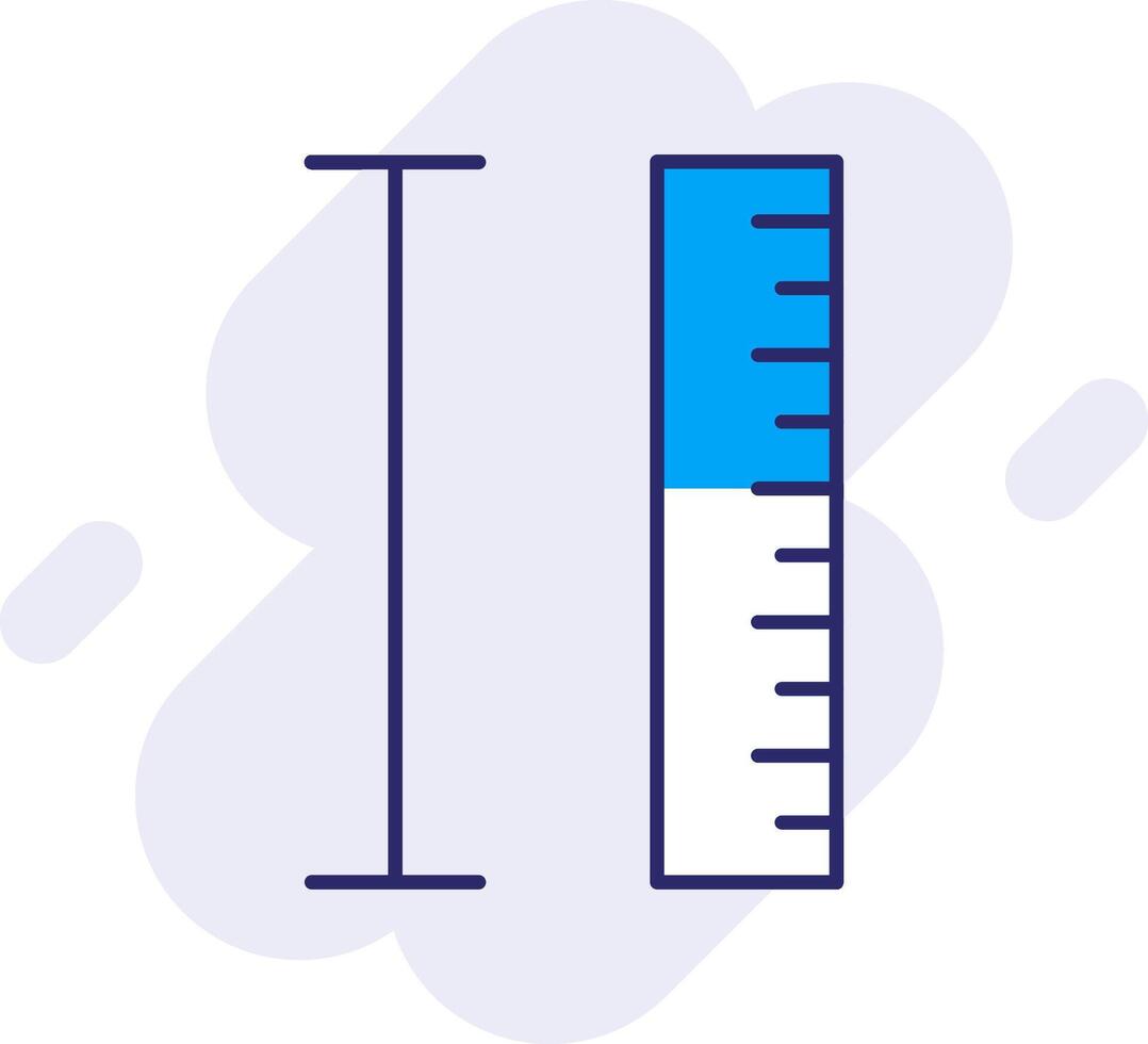 Measurement Line Filled Backgroud Icon vector