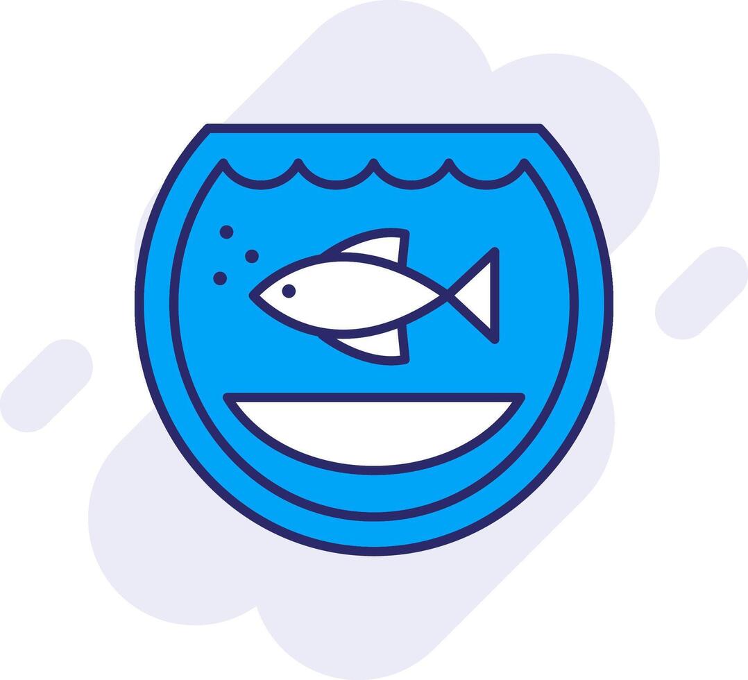 Fishbowl Line Filled Backgroud Icon vector