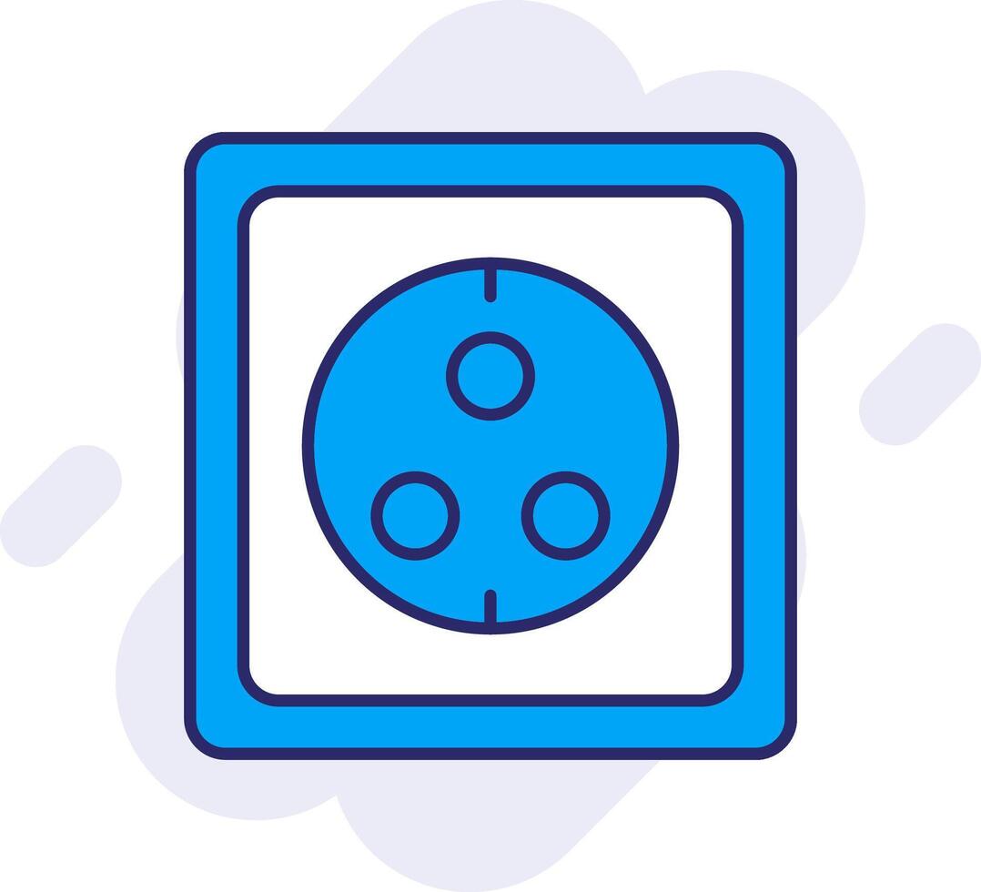 Wall Socket Line Filled Backgroud Icon vector
