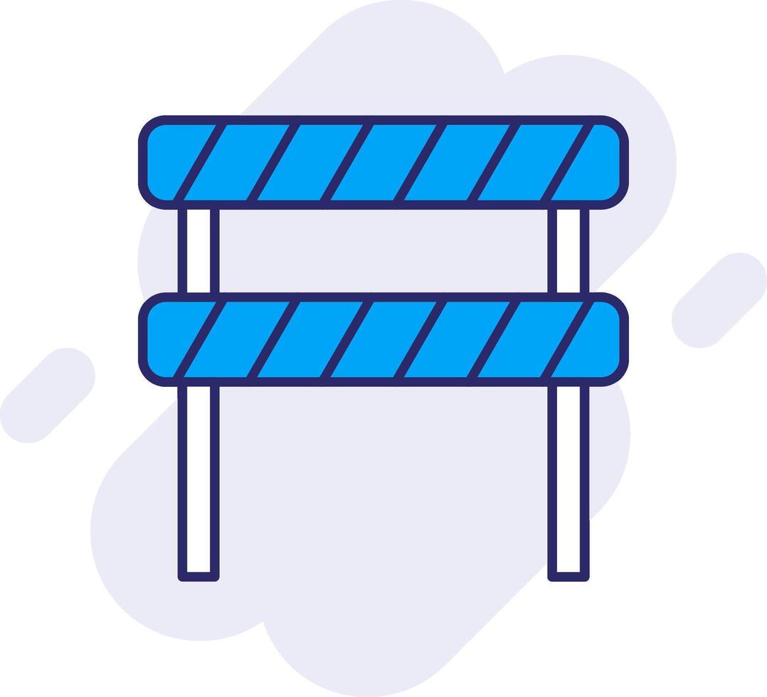 Road Block Line Filled Backgroud Icon vector