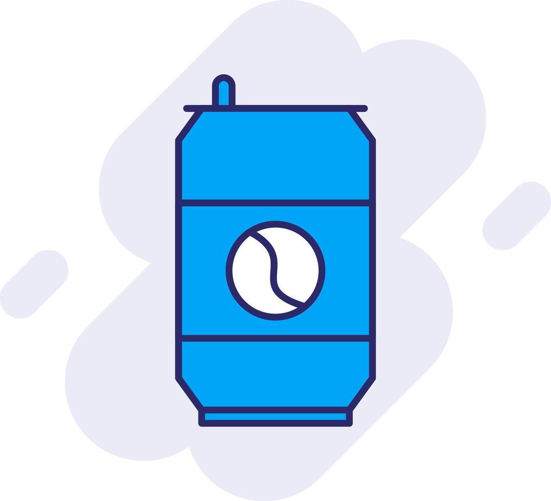 Soda Can Line Filled Backgroud Icon vector