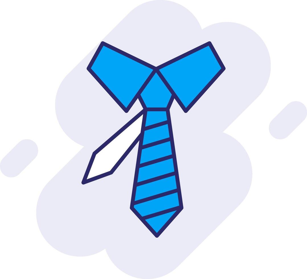 Tie Line Filled Backgroud Icon vector