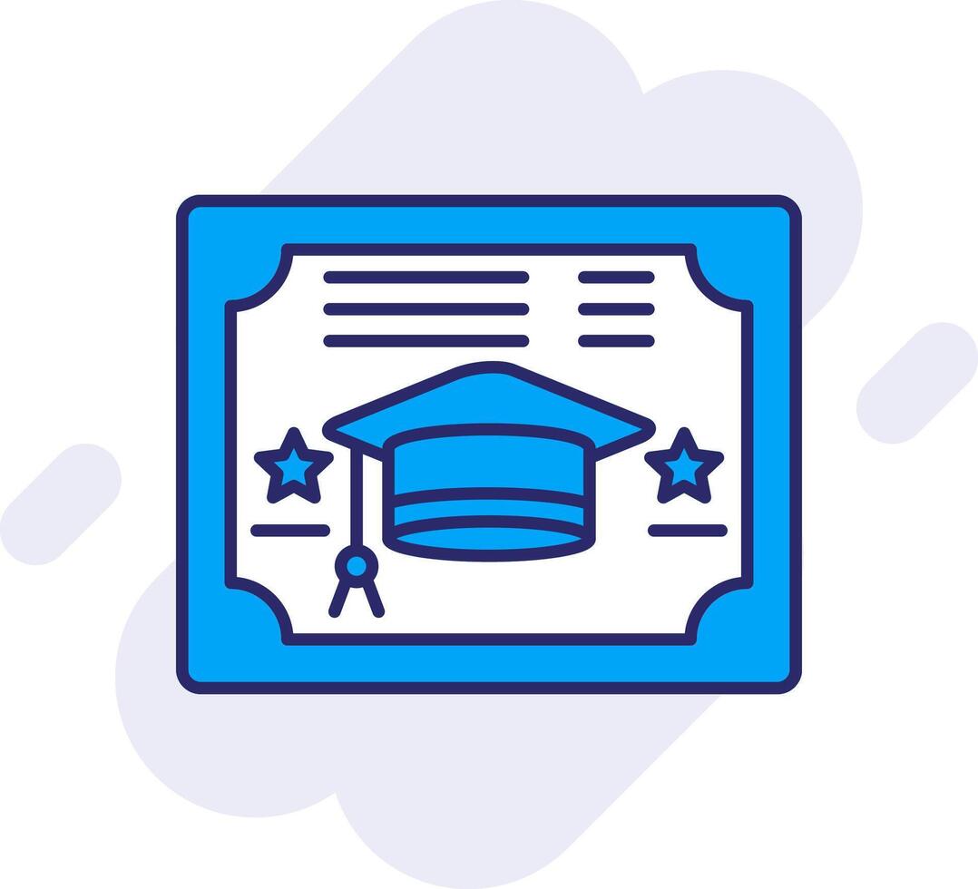 Diploma Line Filled Backgroud Icon vector