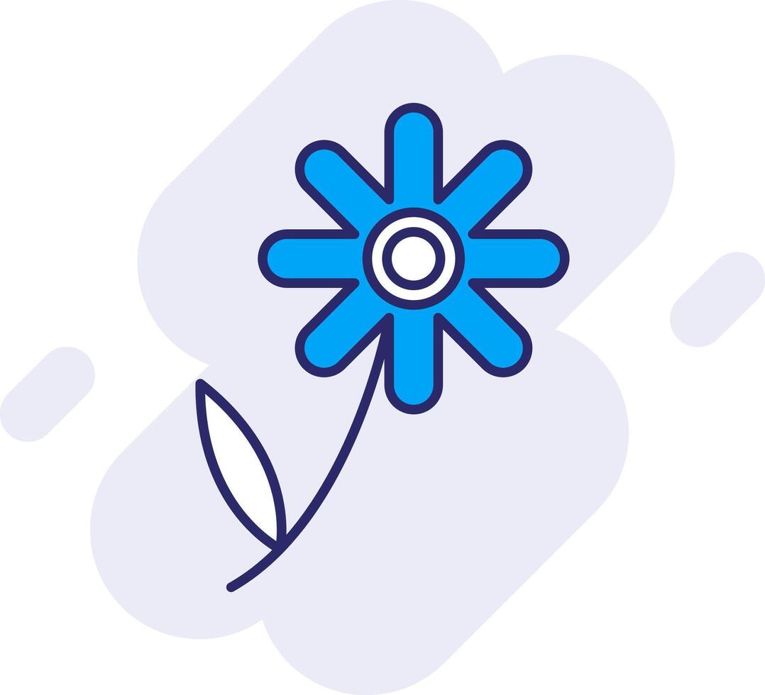 Chamomile Line Filled Backgroud Icon vector
