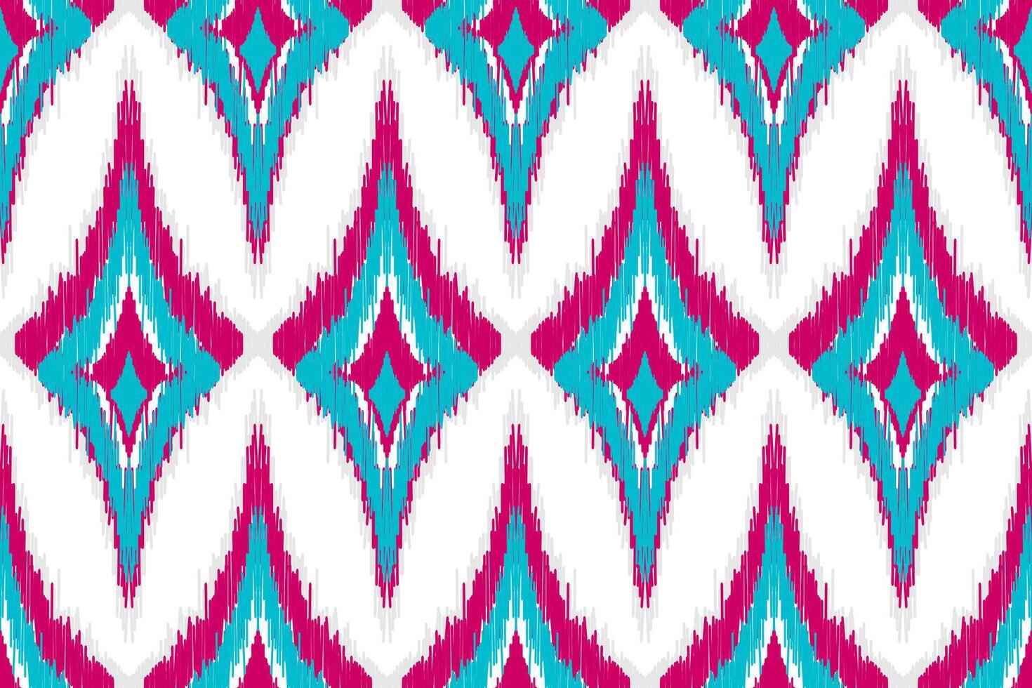 tela etnica ikat art. patrón sin costuras en tribal. estampado de adornos geométricos aztecas. vector