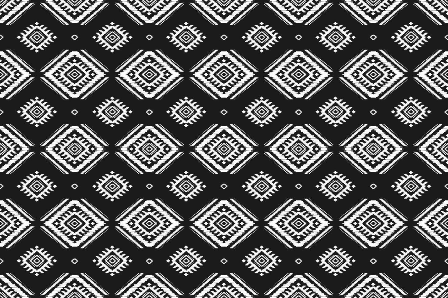 Fabric ethnic pattern art. Ikat seamless pattern in tribal. American, Mexican style. vector