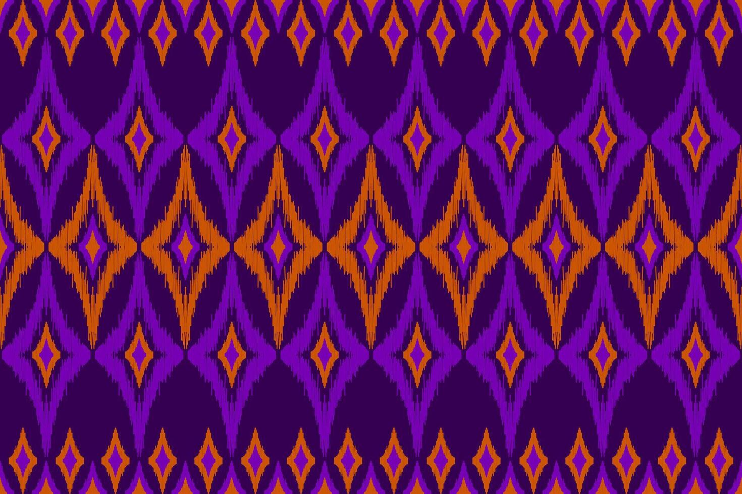 alfombra etnica ikat art. patrón sin costuras en tribal. estampado de adornos geométricos aztecas. vector