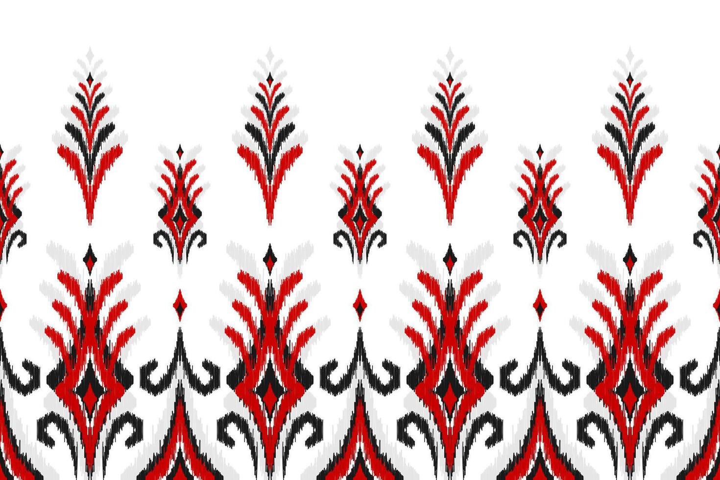 Motif border ethnic Ikat art. Seamless pattern traditional. Aztec ornament print. vector