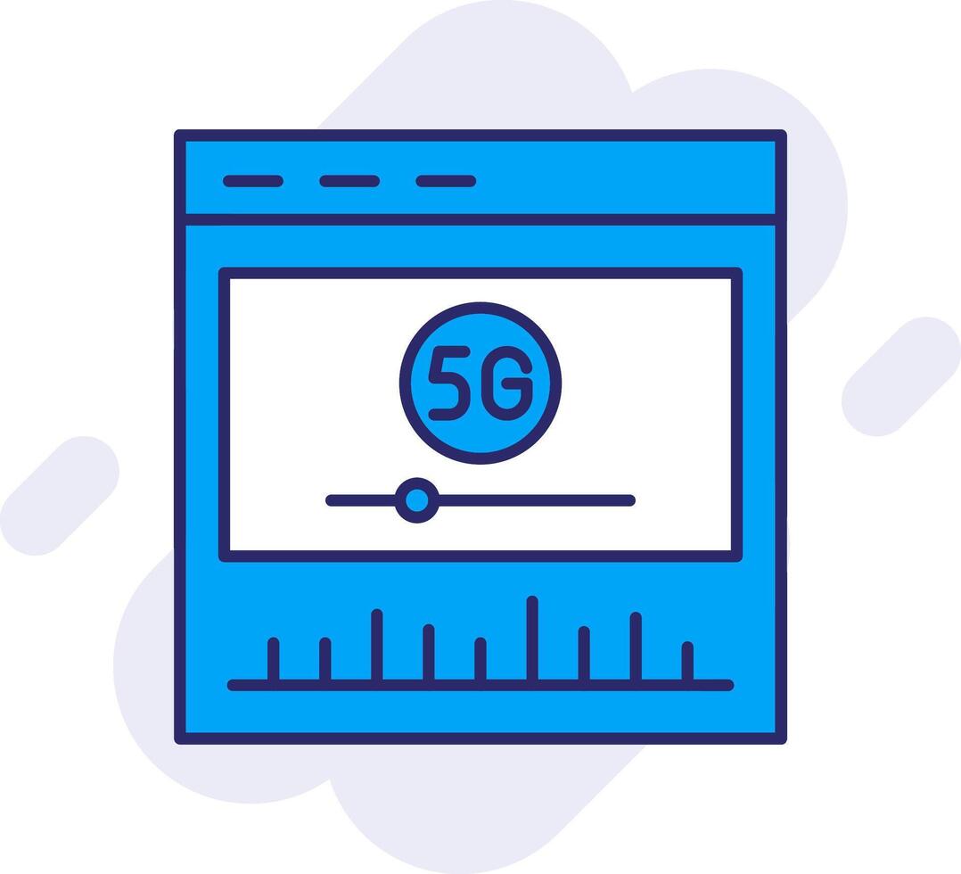 Video Player Line Filled Backgroud Icon vector