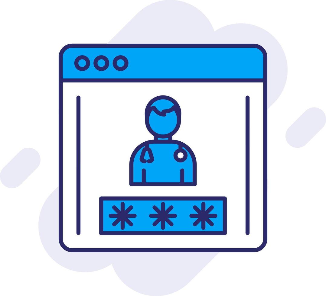 Log In Line Filled Backgroud Icon vector