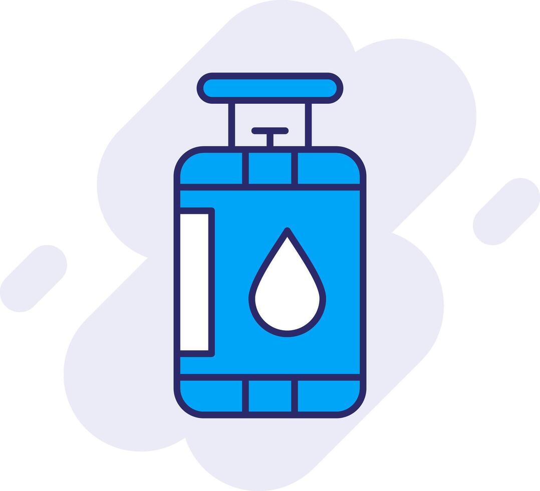 Gas Cylinder Line Filled Backgroud Icon vector