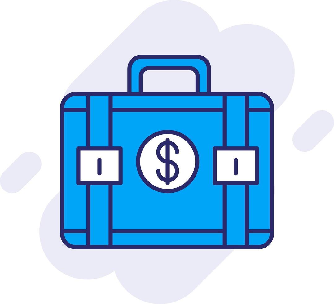 Suitcase Line Filled Backgroud Icon vector