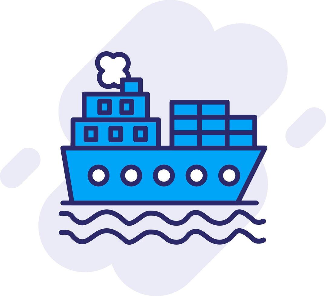 Shipping Line Filled Backgroud Icon vector