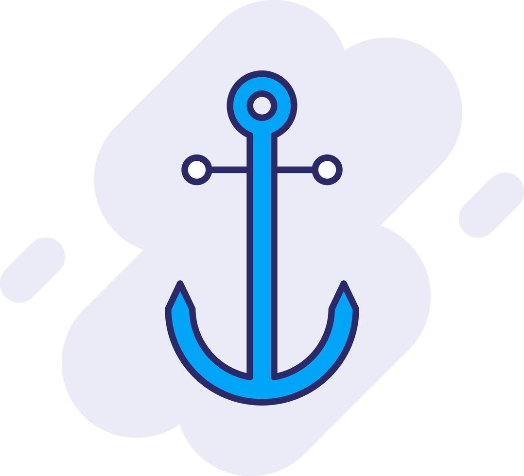 Anchor Line Filled Backgroud Icon vector