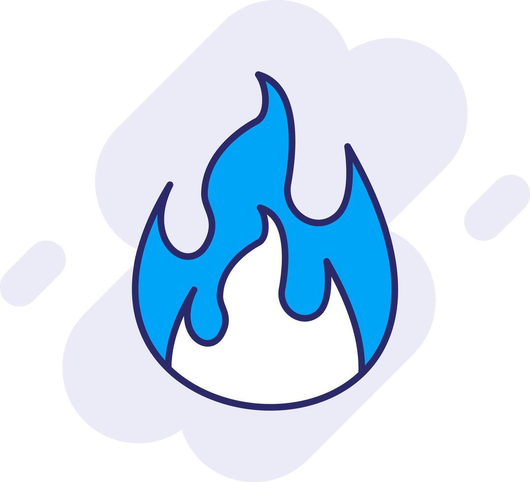 Flame Line Filled Backgroud Icon vector