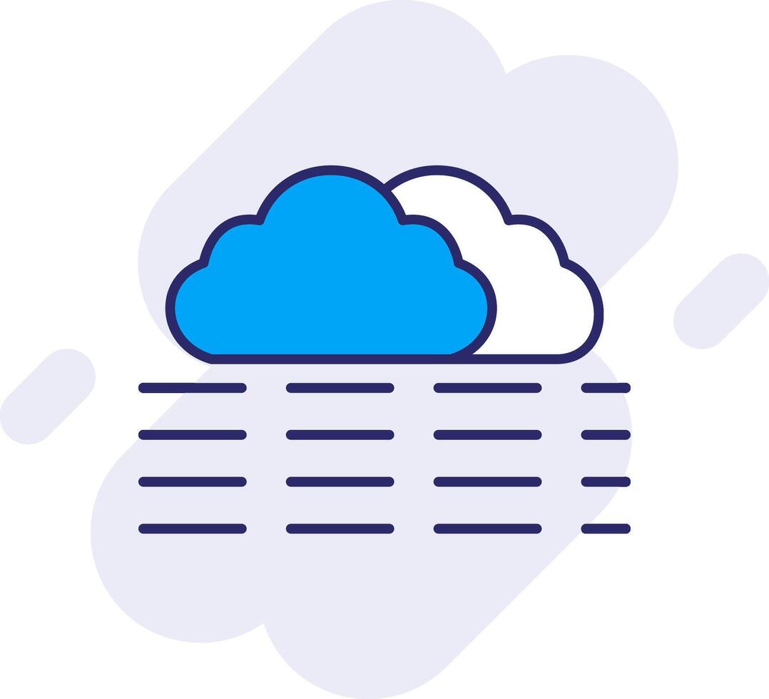 fog Line Filled Backgroud Icon vector