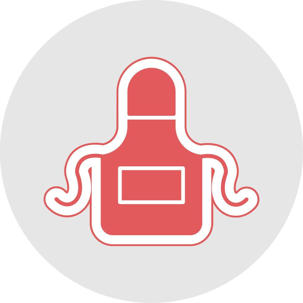 Apron Glyph Multicolor Sticker Icon vector