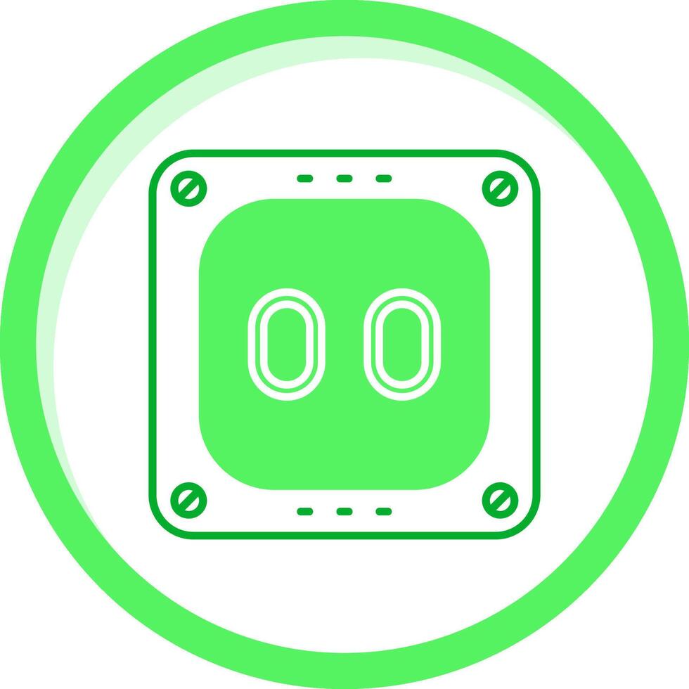 Socket Green mix Icon vector