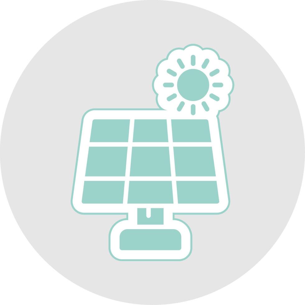 Solar Panel Glyph Multicolor Sticker Icon vector