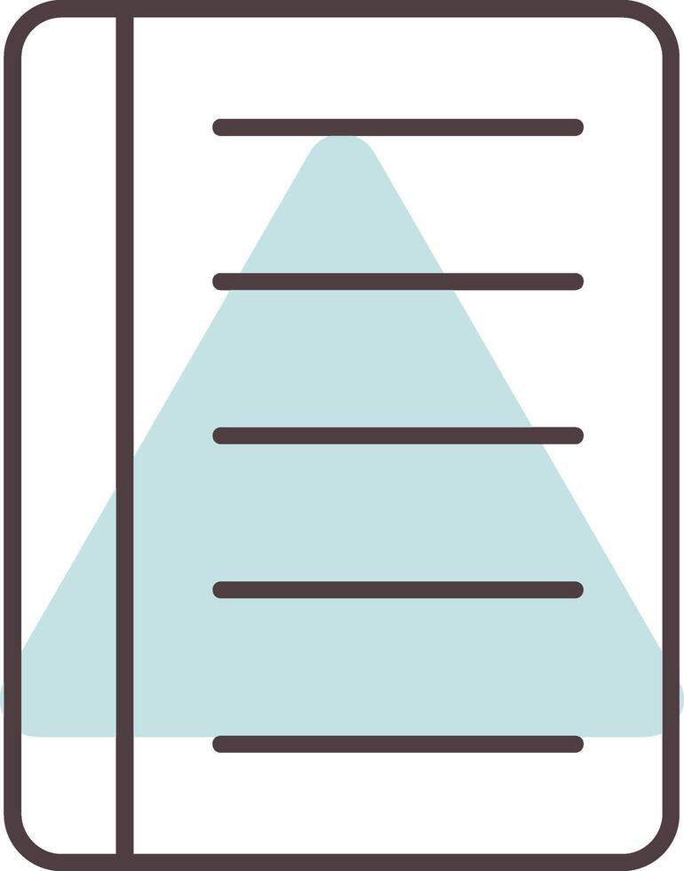 Notebook Line  Shape Colors Icon vector