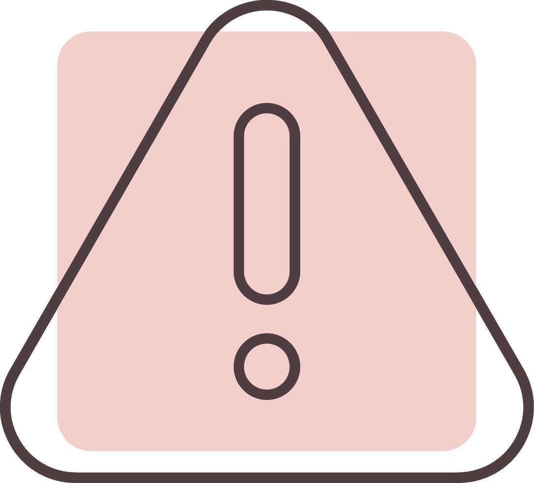 Alert Line  Shape Colors Icon vector